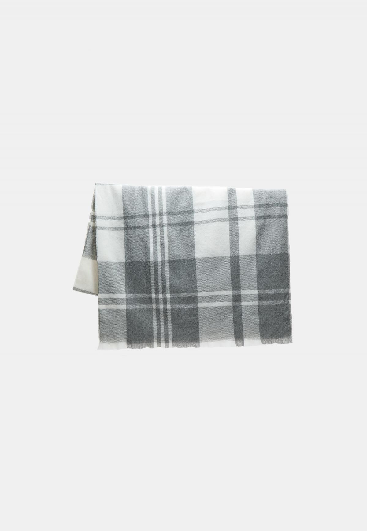 스트라디바리우스 체크 패턴 소프트 머플러 3569/903 GREY MELANGE - 상세 이미지 2