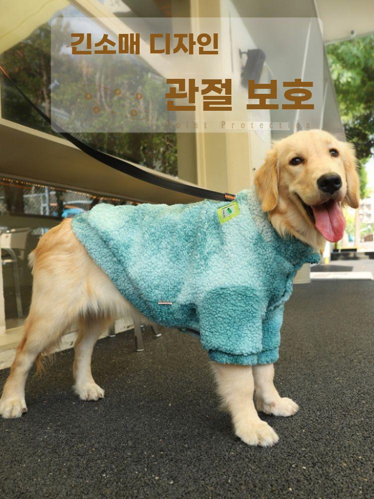 대형견 후리스 점퍼 강아지 겨울 외투 보온 집업 방한 플리스 블랙 3XL 가슴둘레 76cm 12.5-18.5kg - 상세 이미지 2