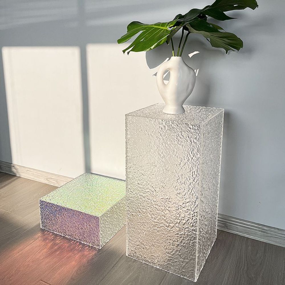 아크릴 진열대 투명 물결 받침대 무늬 소품 전시 스탠드 투명 30x30x60CM - 상세 이미지 3