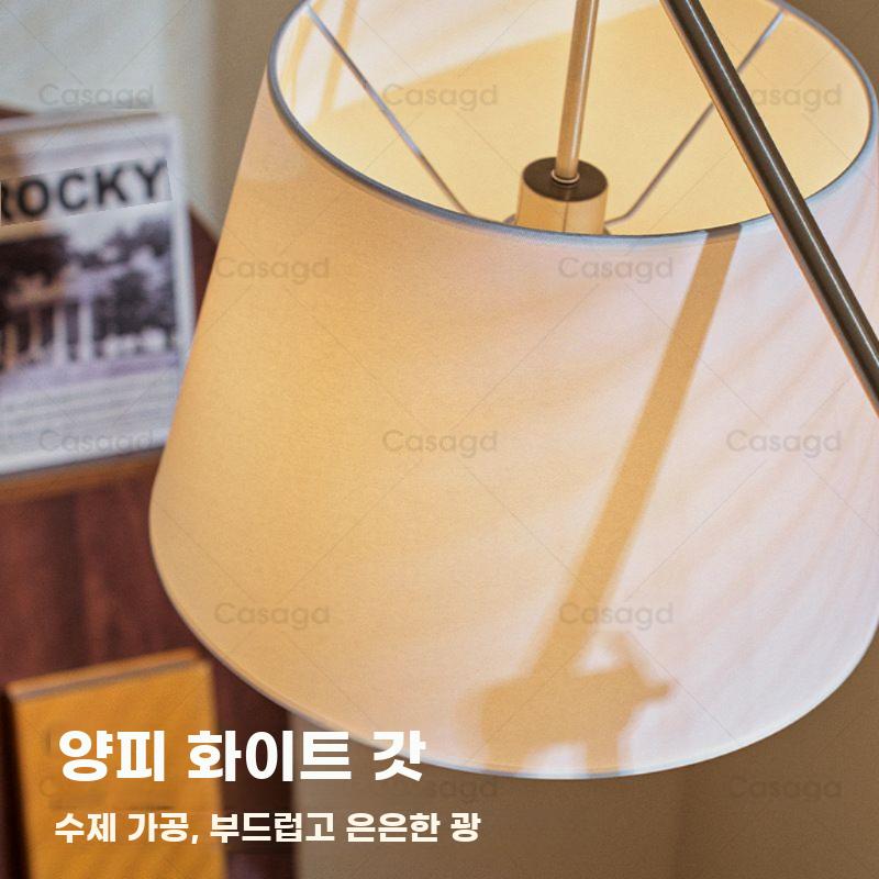 복고풍 랜턴 램프 빈티지 플로어 조명 장스탠드 로커암 갓등 패브릭 램프 웜라이트 - 상세 이미지 4