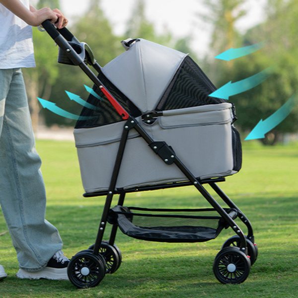 접이식 애견 유모차 외출용 강아지 유모차 휴대용 반려동물