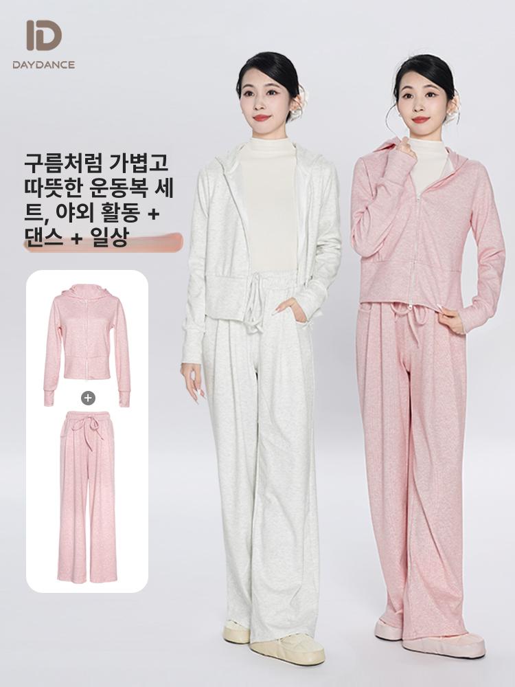 여성 성인 무용복 세트 가을 현대무용 상의 발레 연습복 - 상세 이미지 2