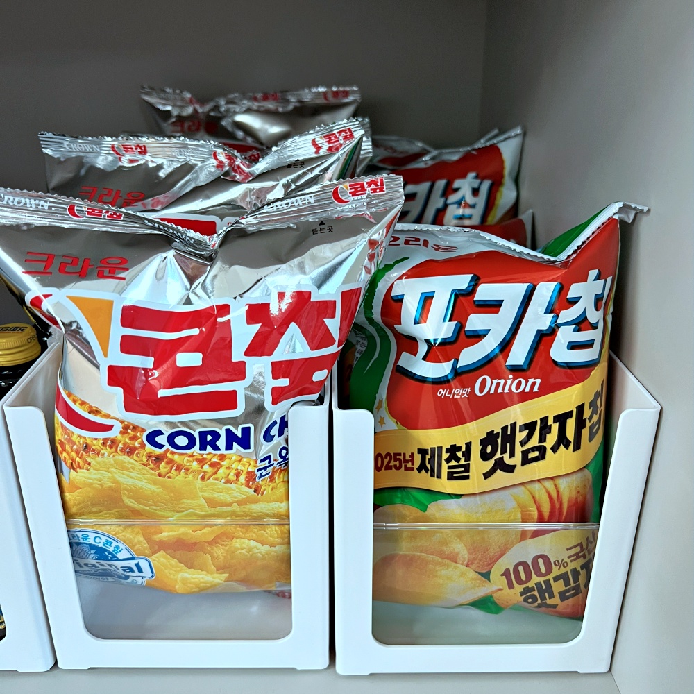 투명 길이조절 펜트리 정리함 수납함 적층형 이미지 6