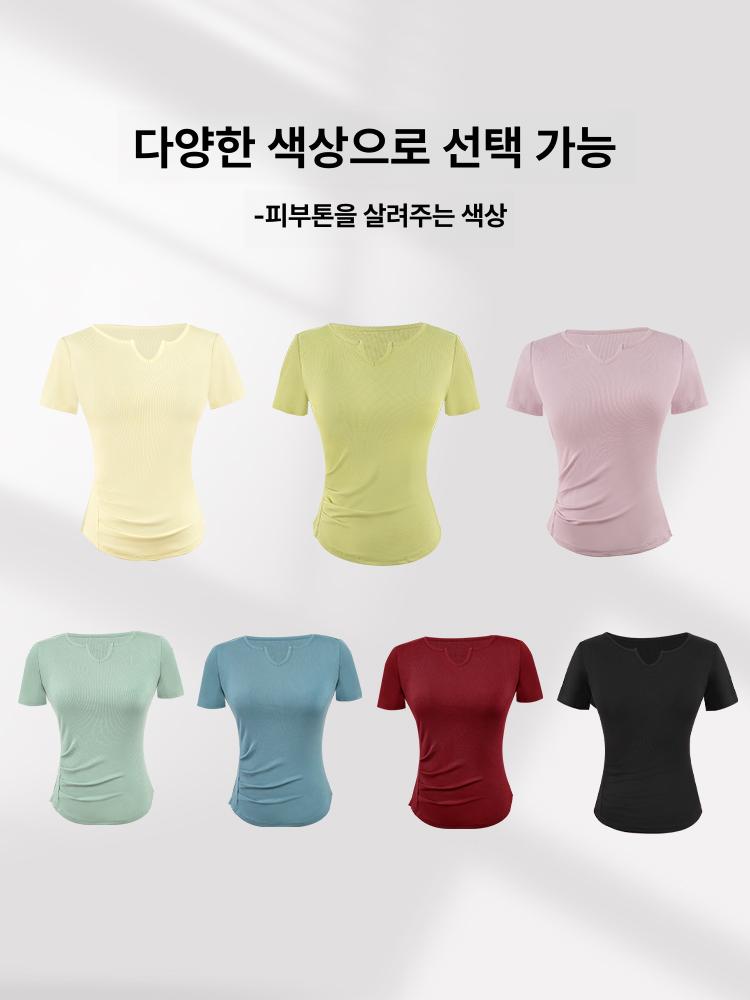 여성 현대무용 연습복 상의 긴팔 반팔 성인 무용복 데일리 착용 가능 - 상세 이미지 5