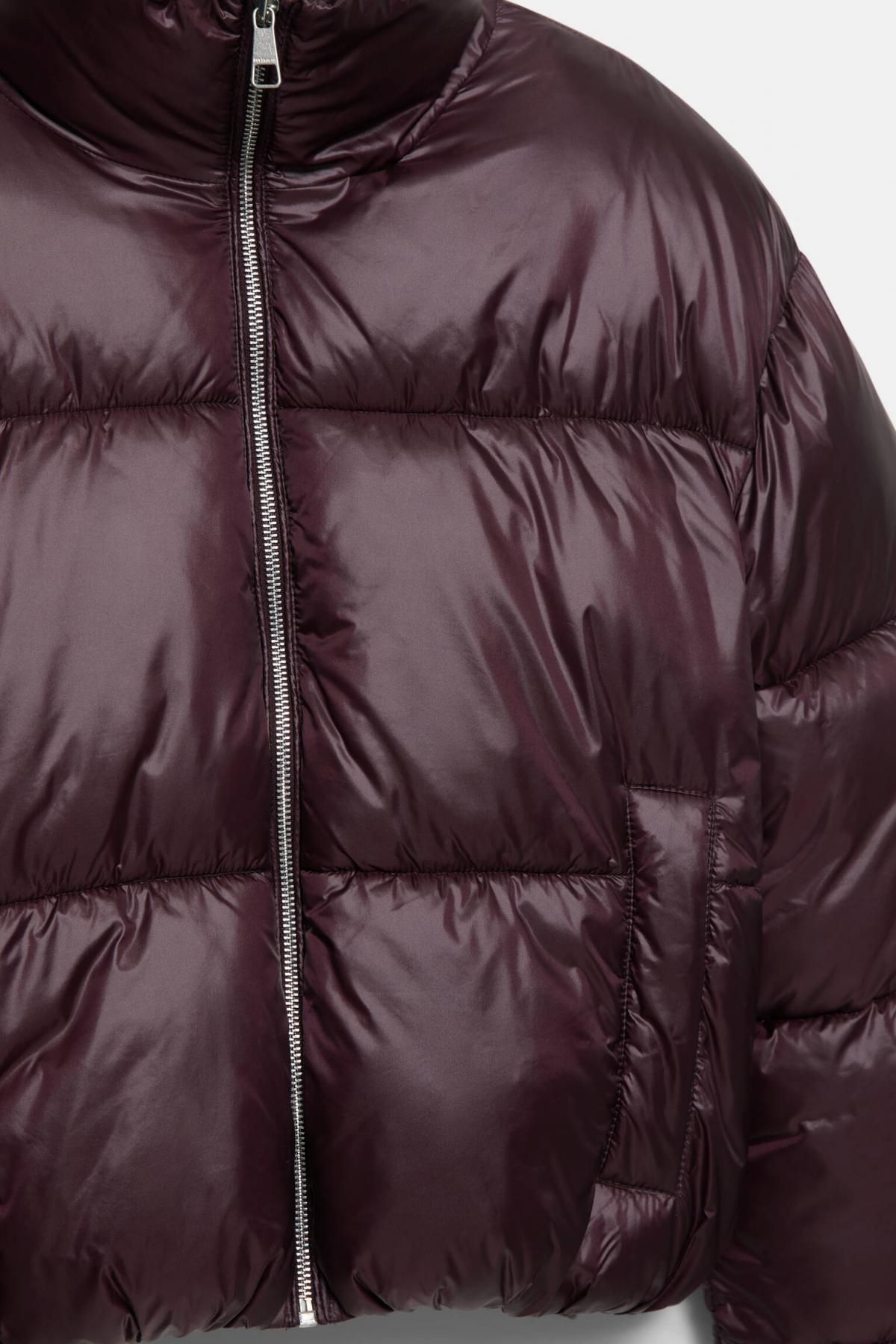 풀앤베어 샤이니 크롭 푸퍼 패딩 재킷 3720/356 BURGUNDY 이미지 8