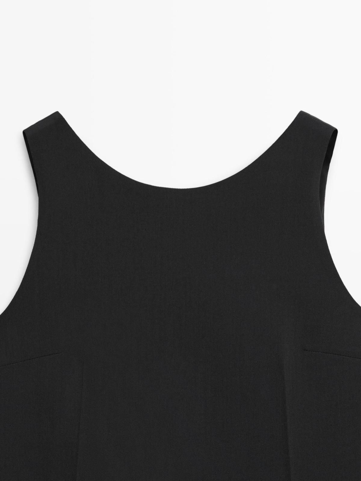 마시모두띠 스트레치 울블렌드 블랙 미니 원피스 6662/505 BLACK - 상세 이미지 5