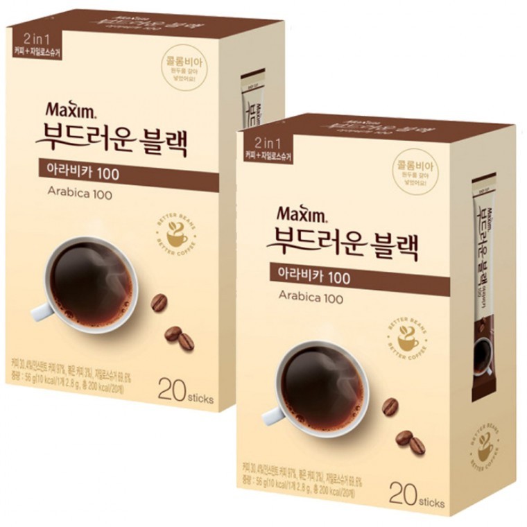 맥심 아라비카 부드러운 블랙 40T (20개입x2개) - 상품 이미지