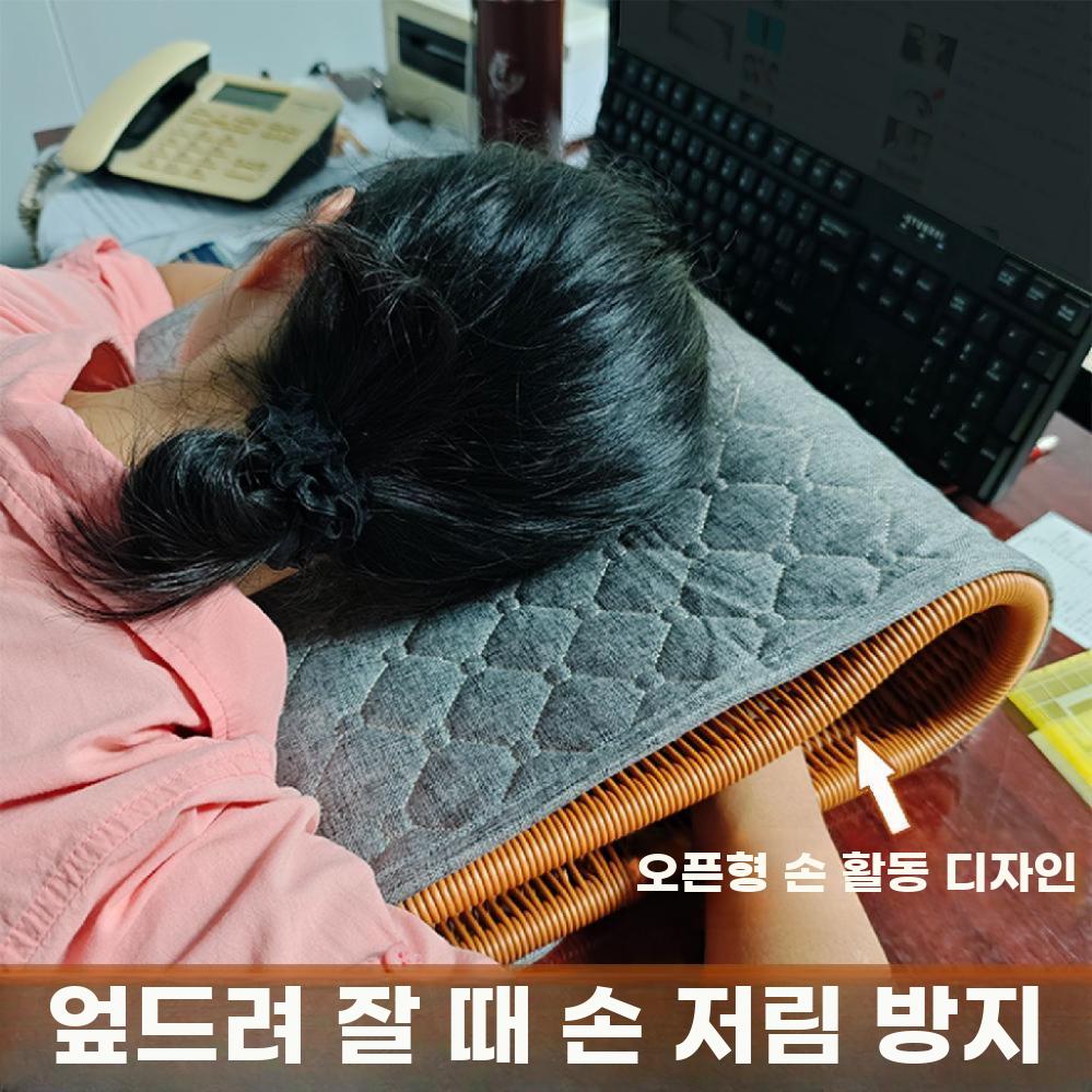 라탄 베개 통기성 경추 목침 목 받침 쿨링 수면 통풍 수제 베개 높이 12cm - 상세 이미지 4