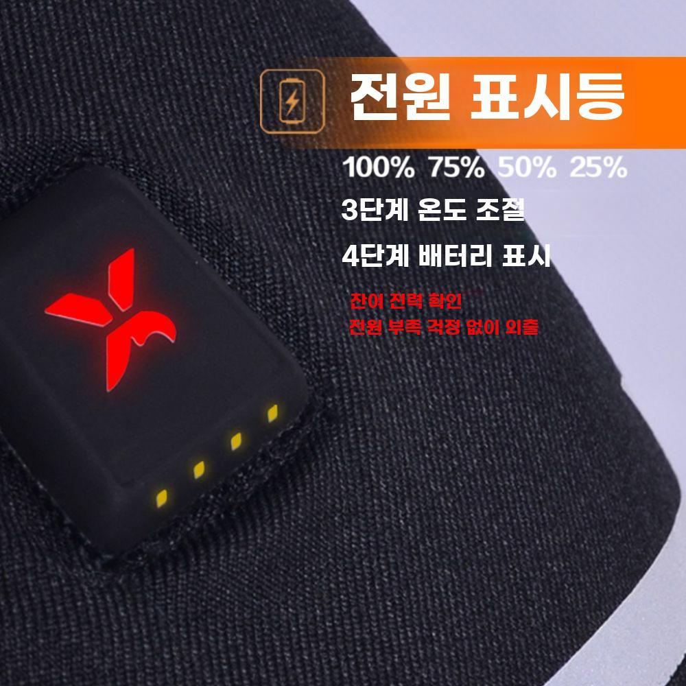 오토바이 발열 장갑 바이크 방한 글러브 양면 열선 보온 남성용 블랙 2600x2 (벙어리장갑) - 상세 이미지 3