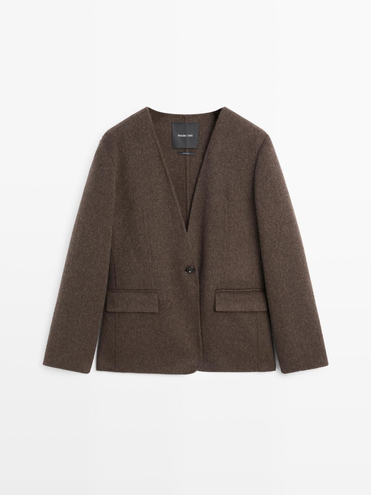 마시모두띠 울블렌드 브라운 테일러드 블레이저 6411/638 BROWN - 메인 이미지