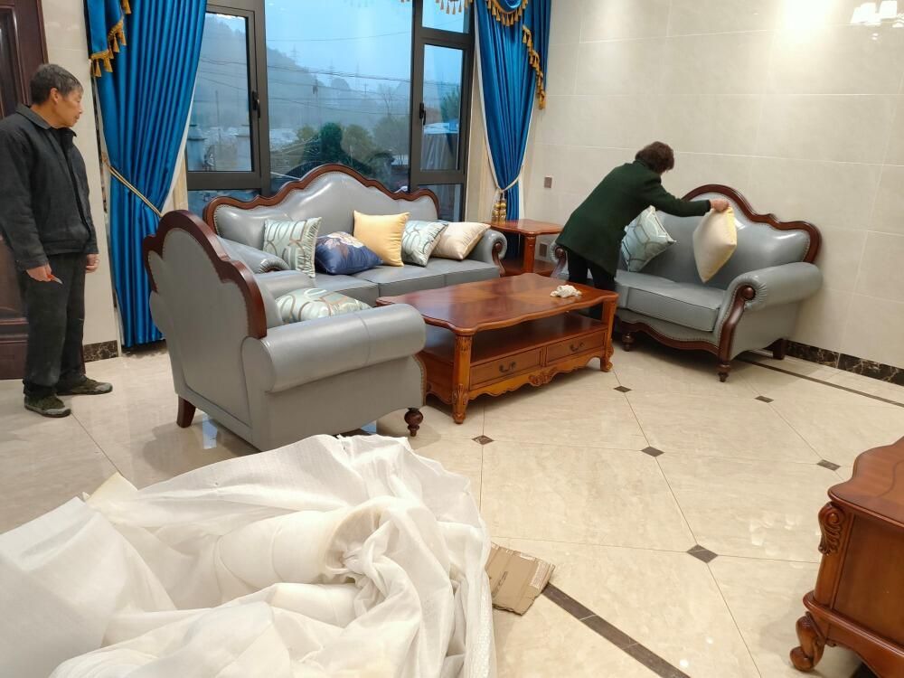 클래식 가죽소파 빈티지 거실 벤치 엔틱 디자인 소파 유럽풍 단일 상품 1인+쿠션 - 상세 이미지 4