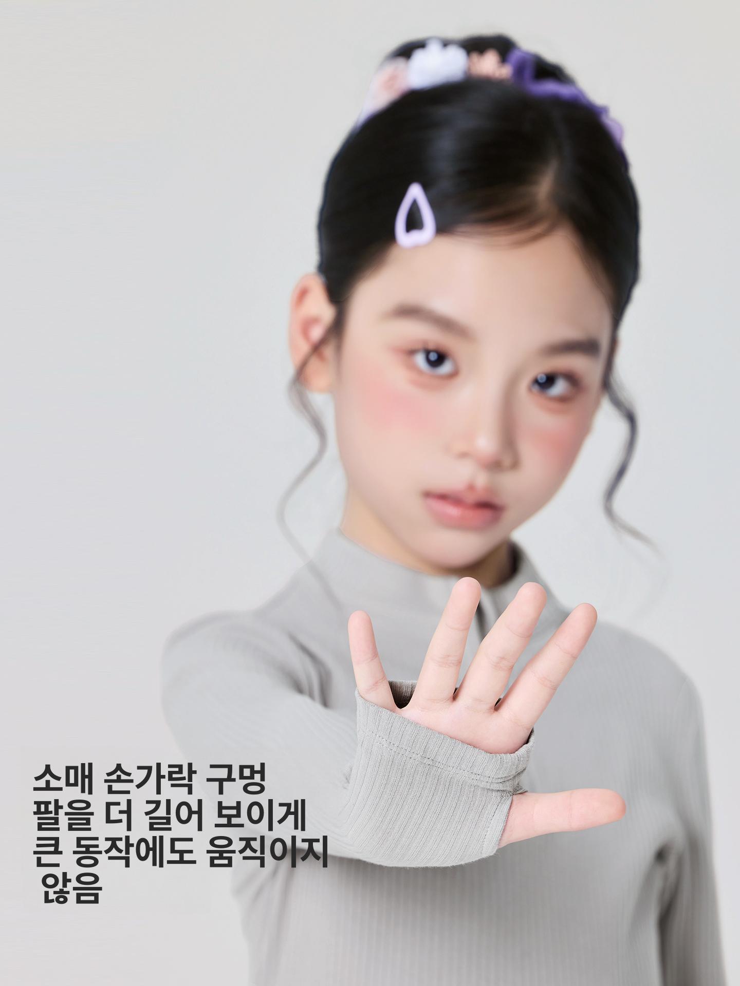 여아 발레 연습복 아동 무용복 긴팔 상의 세트 소녀용 기초형 체형 교정 - 상세 이미지 2