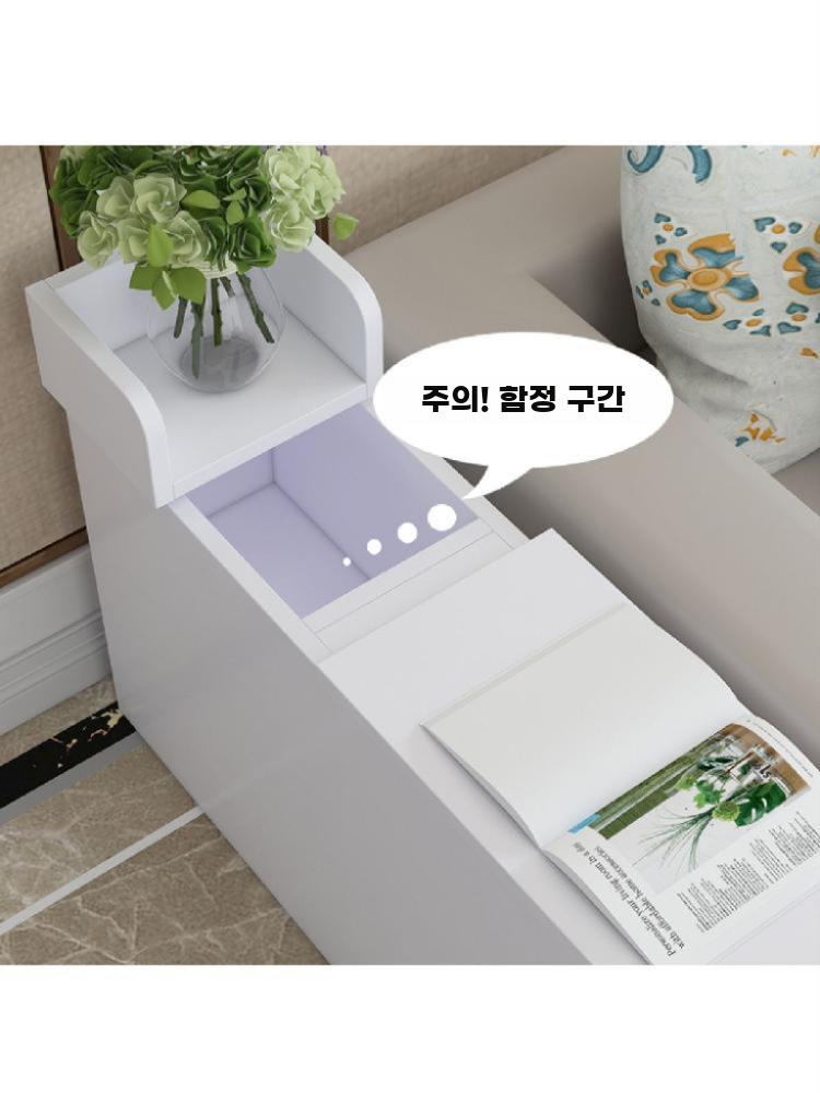 틈새수납장 좁은 선반 사이드 캐비닛 소파옆 보조 테이블 폭20 너비80 높이50(색상문의) - 상세 이미지 4