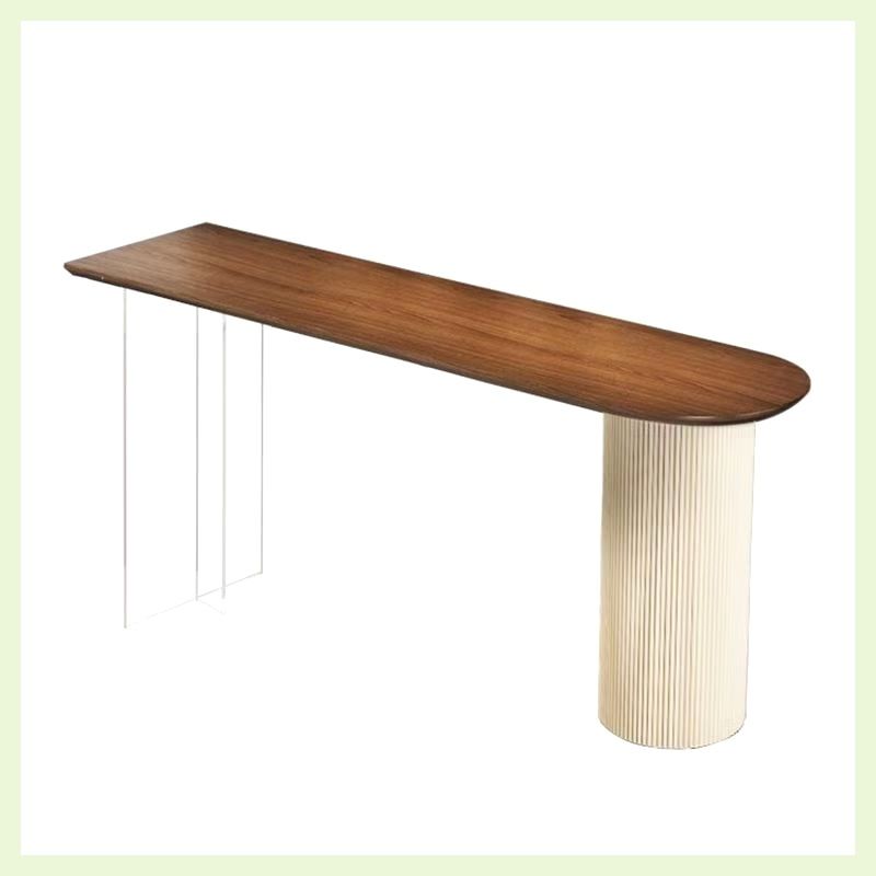 원목 바테이블 주방 간이 테이블 아일랜드 조리대 좁은 탁자 벽 (100x40x105) - 상세 이미지 5