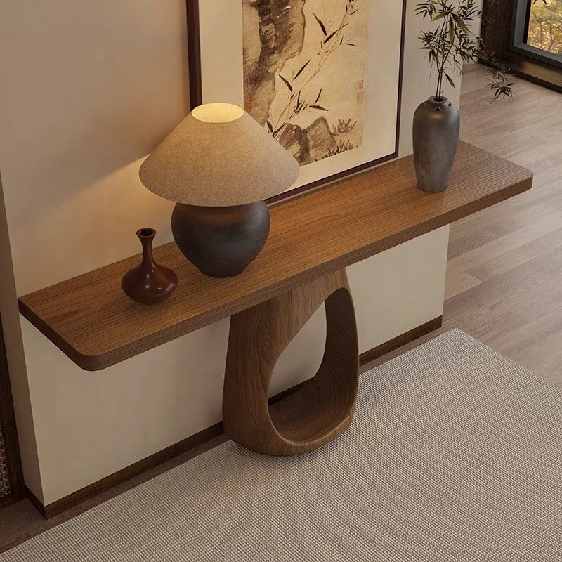 원목 현관 테이블 현관입구 콘솔 전통 디자인 복도 선반 현관 테이블 60x25x75cm - 상세 이미지 5