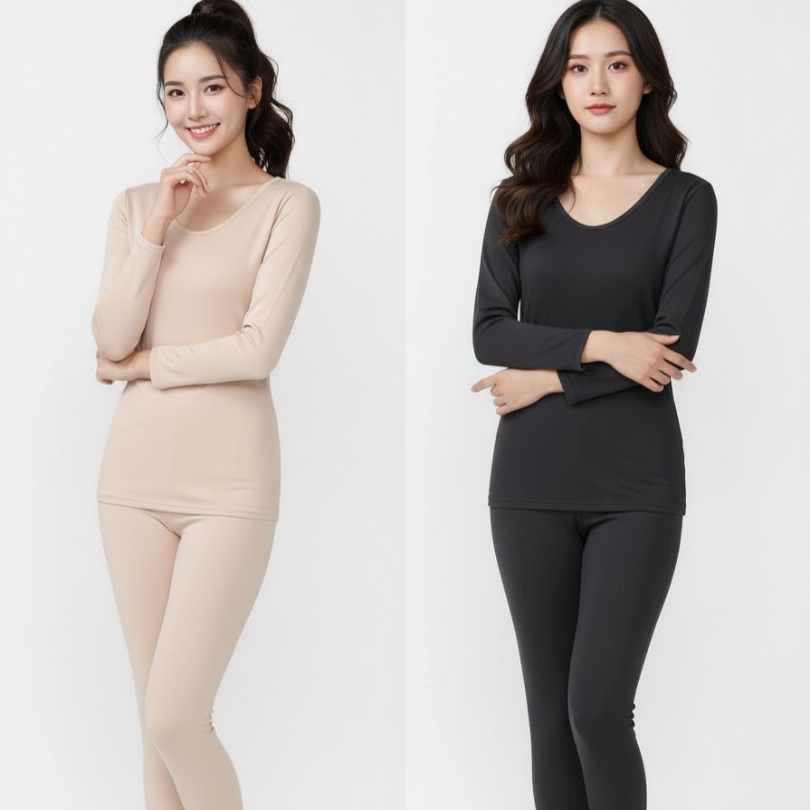 비너스 자스민 기모 성인 내복 바지 여성 기모 히트텍 내복 상의 하의 보온내의 소울미스킨 - 상세 이미지 4