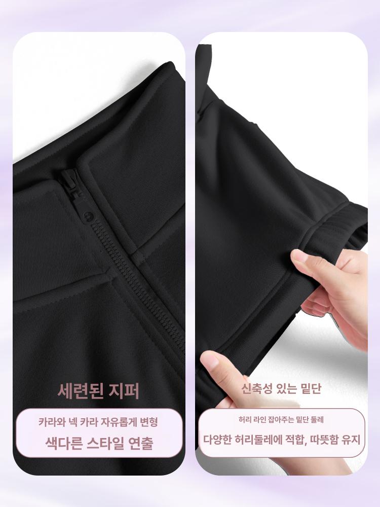 성인 발레복 긴팔 보온 상의 가을 겨울 발레 연습용 체조 외투 - 상세 이미지 4