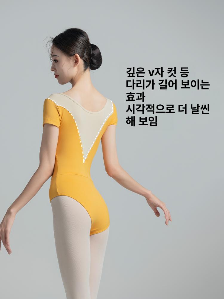 여성 성인 발레 연습복 발레복 발레레오타드 원피스 체조 무용 연습 의상 - 상세 이미지 4