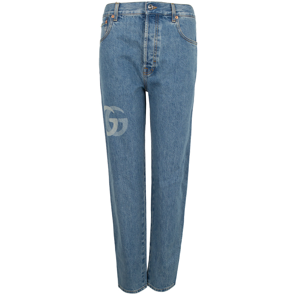 [아벨리] 구찌GG 로고 코튼 데님 팬츠 815642XDC6W4492 (2025 S/S) SIZE 32 - 상품 이미지
