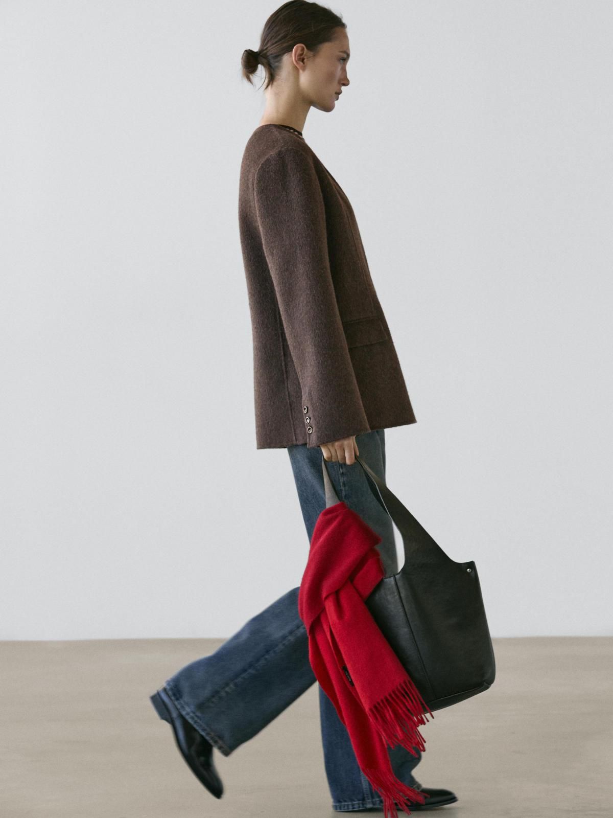 마시모두띠 울블렌드 브라운 테일러드 블레이저 6411/638 BROWN - 상세 이미지 4