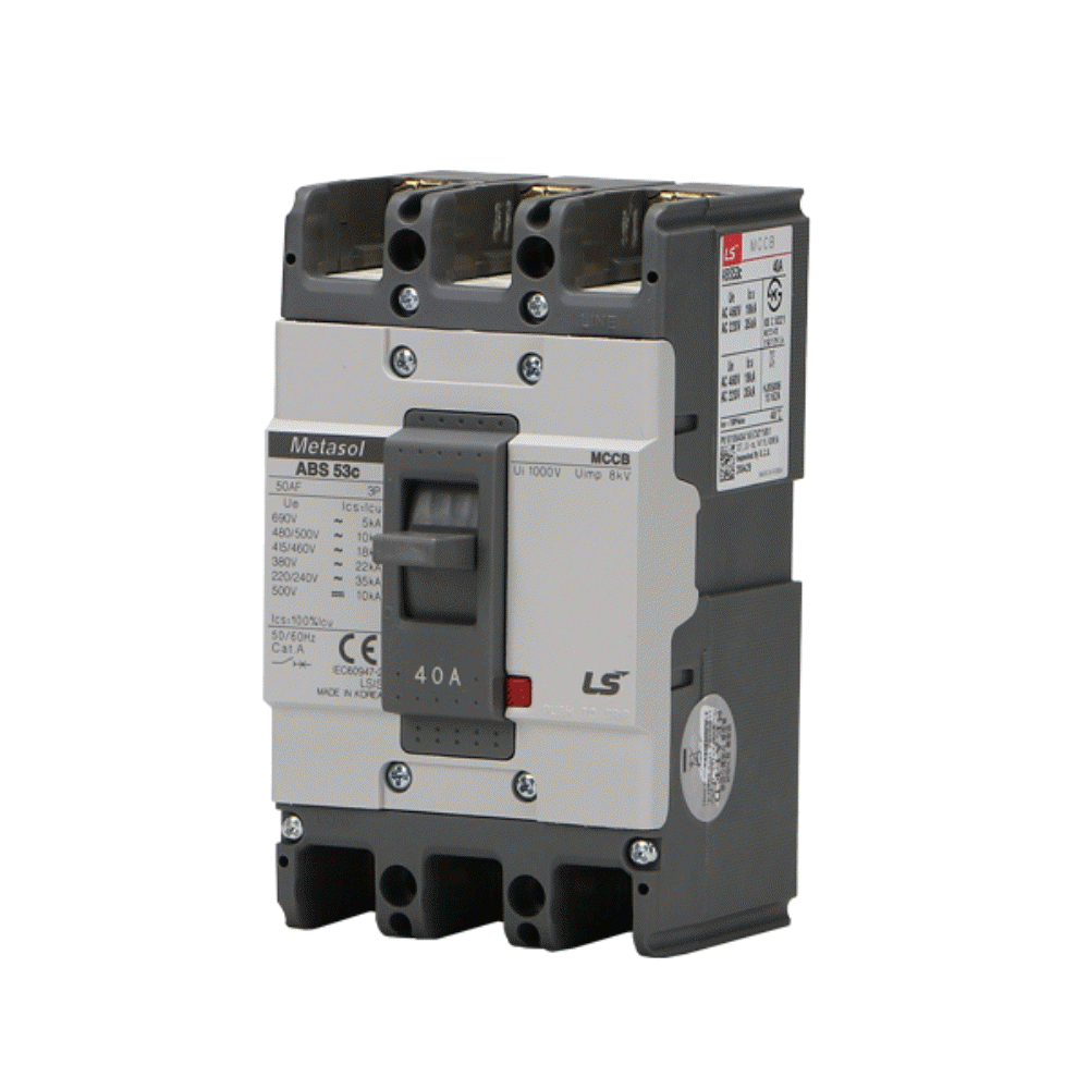 산업용 Metasol MCCB 배선차단기 ABS 53C 3P 40A 35kA LS일렉트릭 - 상세 이미지 2