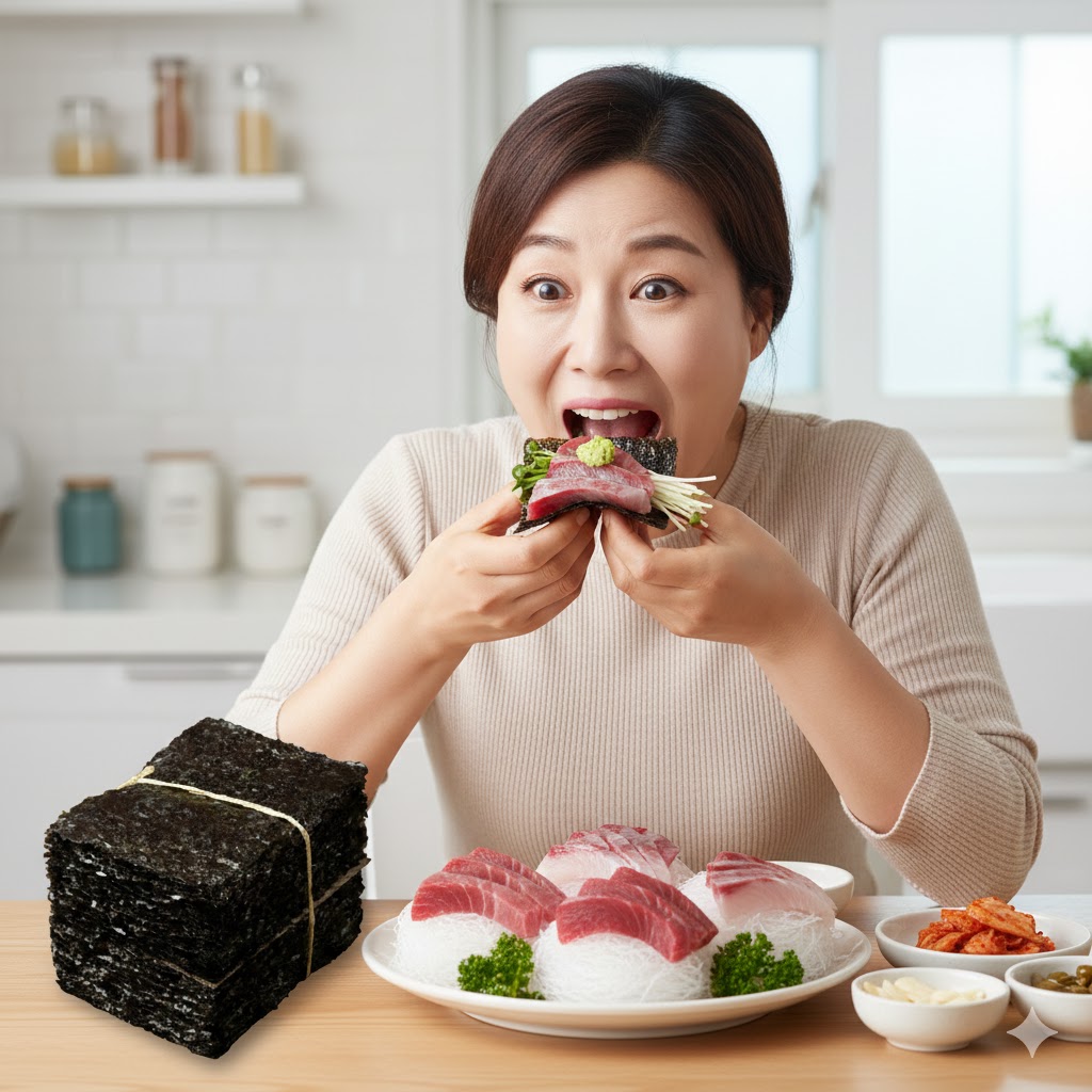 명식품본사 곱창김 중포장 50장 명품 곱창돌김 지주식 장흥 특산품 가정용 190g, 10개 이미지 6