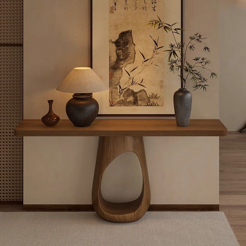 원목 현관 테이블 현관입구 콘솔 전통 디자인 복도 선반 현관 테이블 60x25x75cm - 상세 이미지 4