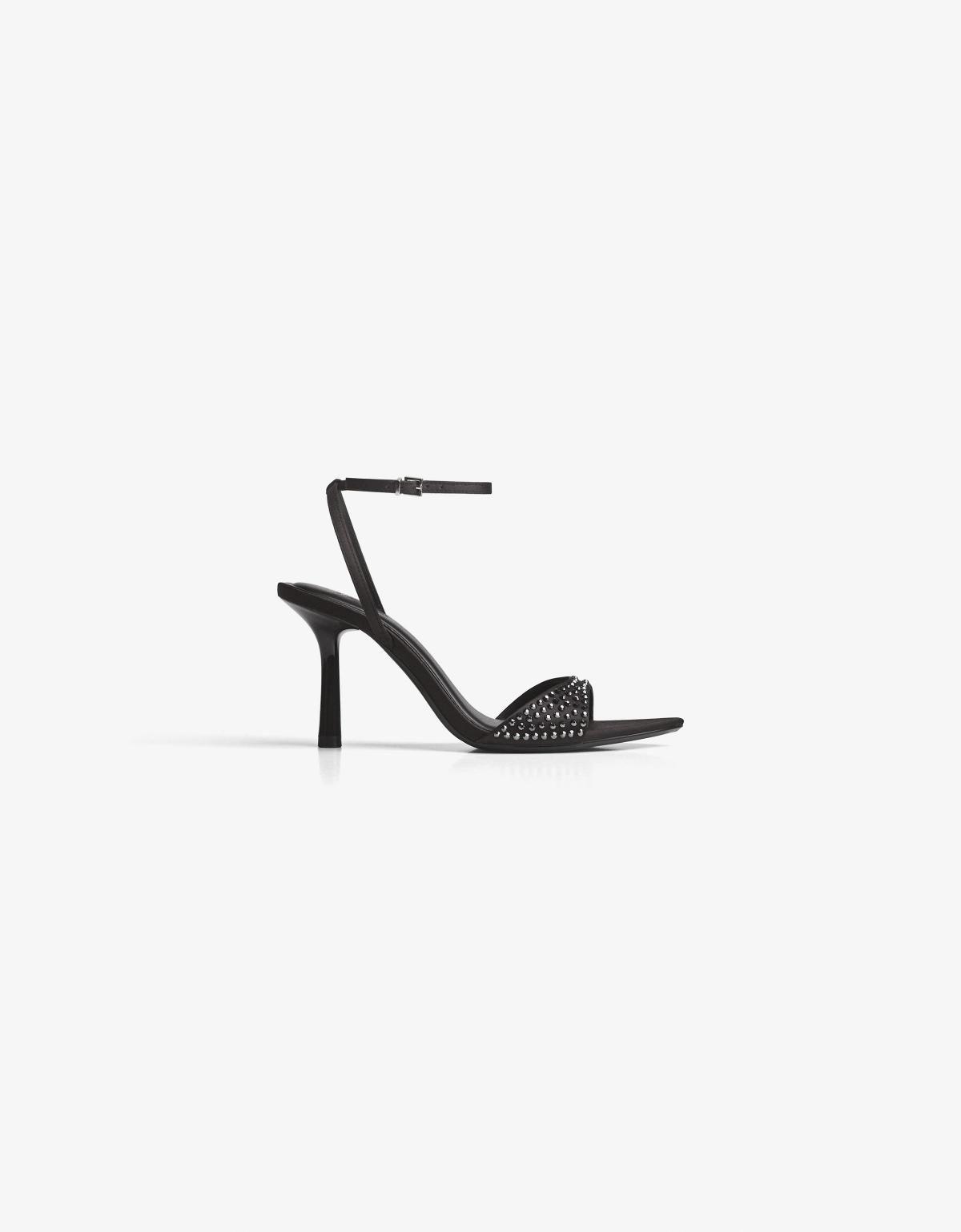 버쉬카 글램 스트랩 샌들 힐 블랙 1702/764 BLACK - 상세 이미지 5