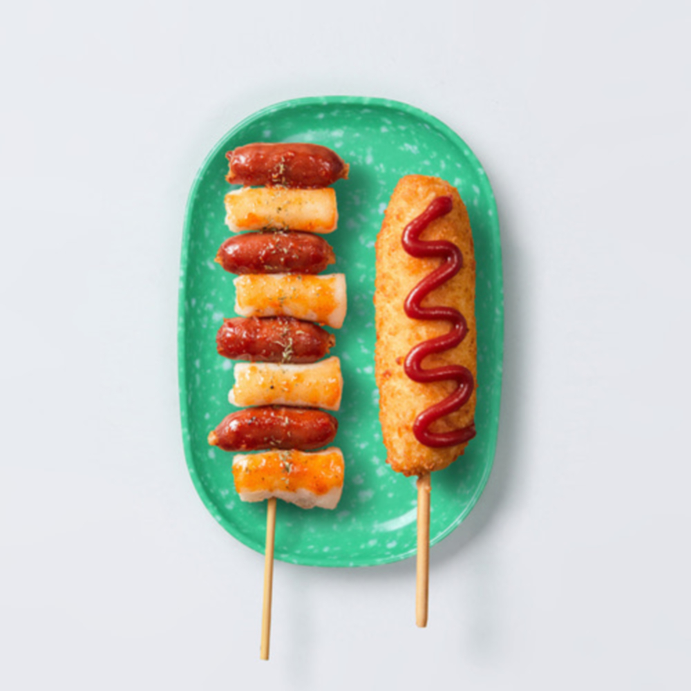분식 그릇세트 멜라민 쑥색 녹색 포장마차 떡볶이 순대 옛날 접시 식기 업소 가정 레트로 - 상세 이미지 5