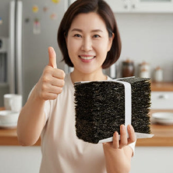 명식품본사 곱창김 중포장 50장 명품 곱창돌김 지주식 장흥 특산품 가정용 190g, 1개 - 상세 이미지 5
