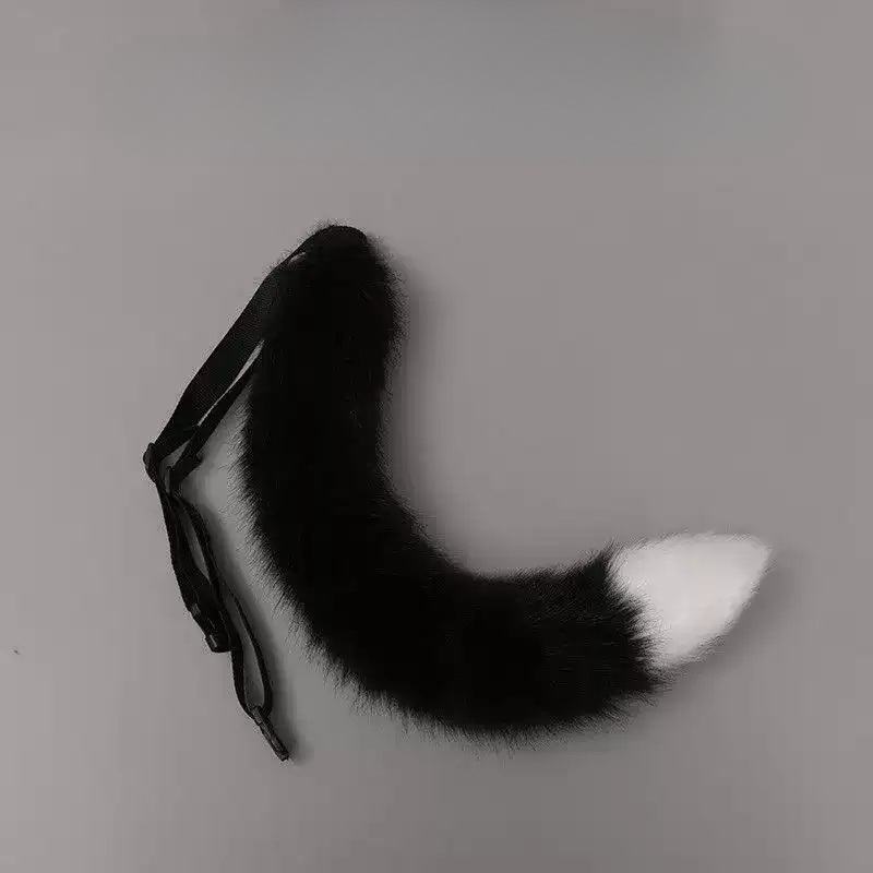 고양이 꼬리 코스프레 여우 늑대 동물 꼬리 소품 할로윈 파티 의상 코스튬 액세서리 캣우먼 - 상세 이미지 2