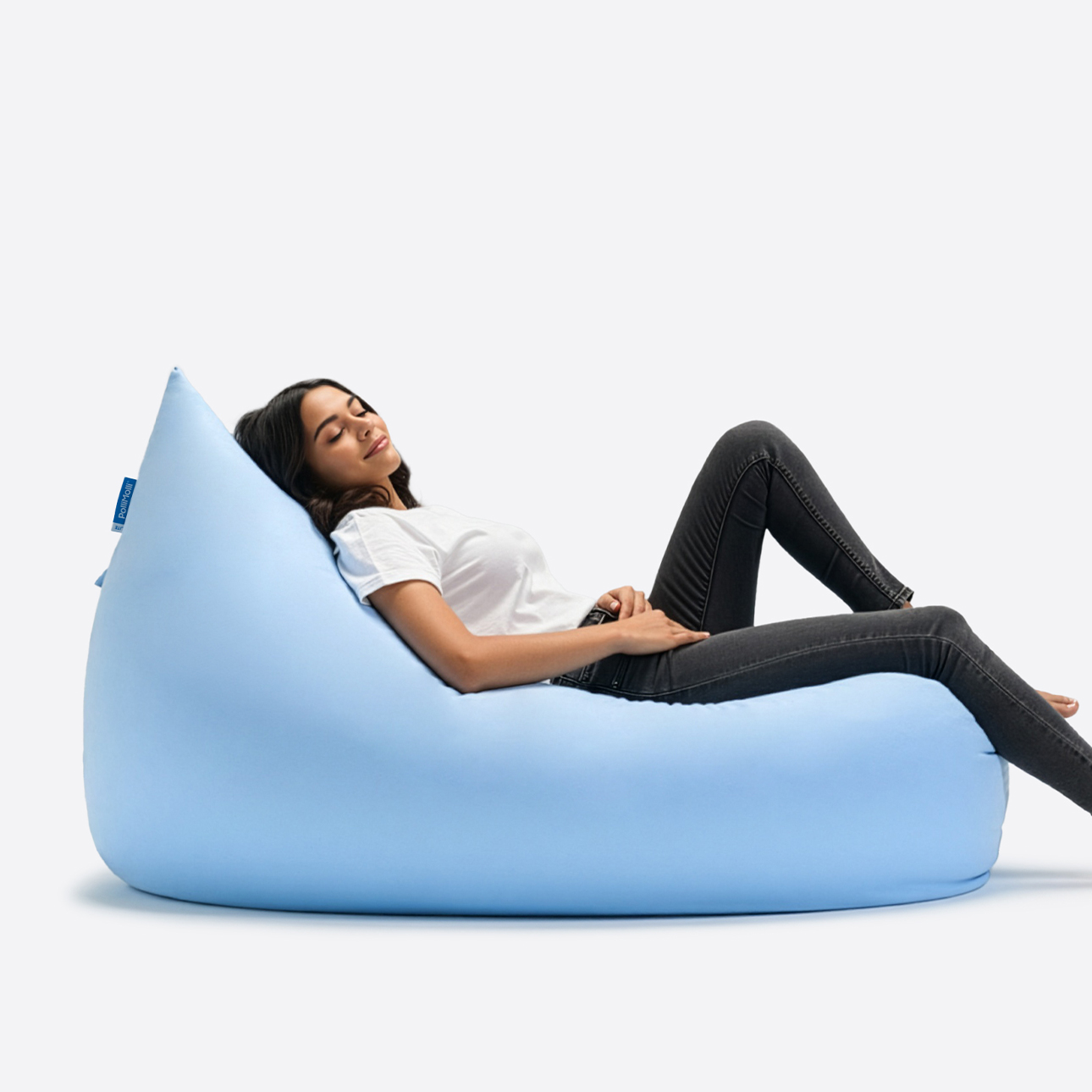 NEW 폴리몰리 LT201 그랜드 1인용 대형 빈백 소파 스판 안락 의자 쿠션 파스텔민트