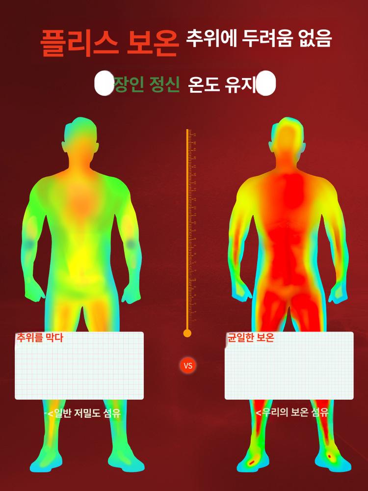 남성 겨울용 보온 속옷 세트 압박 바지 내의 포함 블랙 그레이 투피스 S - 상세 이미지 5