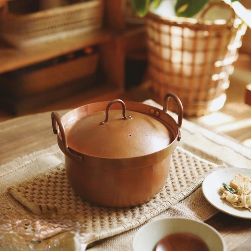 일본 냄비 주방 라면 알루미늄 구리 레트로 전골 무드 감성 탕 샤브샤브 스키야키 - 상품 이미지