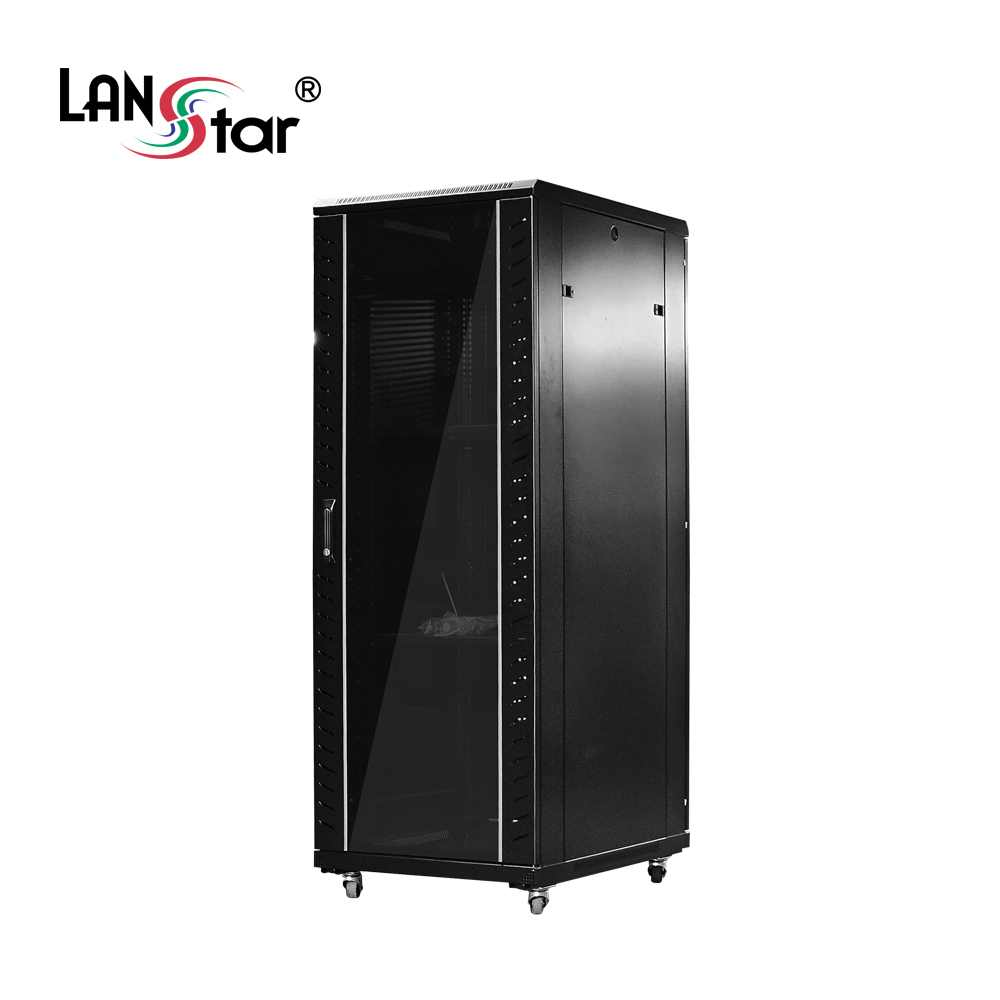 랜스타 LS-1600HQ 고급형 허브랙 검정 33U 1600x800x600 통신랙 국제규격 - 상품 이미지