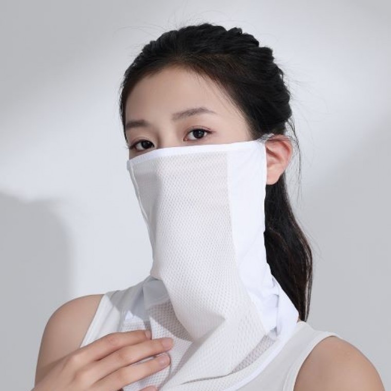 KC인증 자외선차단 여름 쿨링 골프 등산 얼굴커버 메쉬 햇빛가리개 - 상품 이미지