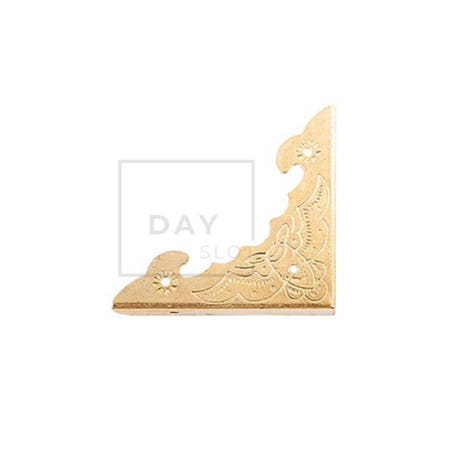 [트렌디프레소협력사]데이슬롯 삼면모서리 박쥐 40X40 골드 가구부자재 가구철물 모서리장식