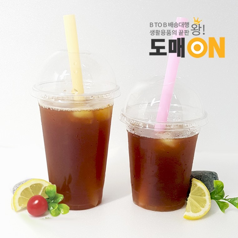 일회용컵 투명컵 아이스컵 50P 카페컵 테이크아웃컵 테이크아웃 플라스틱컵 일회용투명컵 뚜껑 14온스/16온 - 상품 이미지
