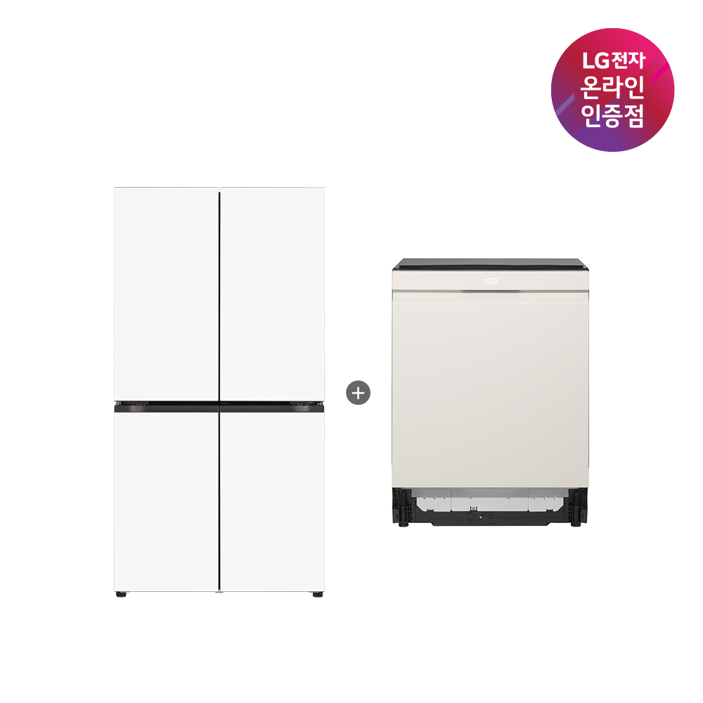 LG 디오스 오브제컬렉션 매직스페이스 냉장고 + LG 디오스 식기세척기 (T875MHH111 + DUE6BGL1E)
