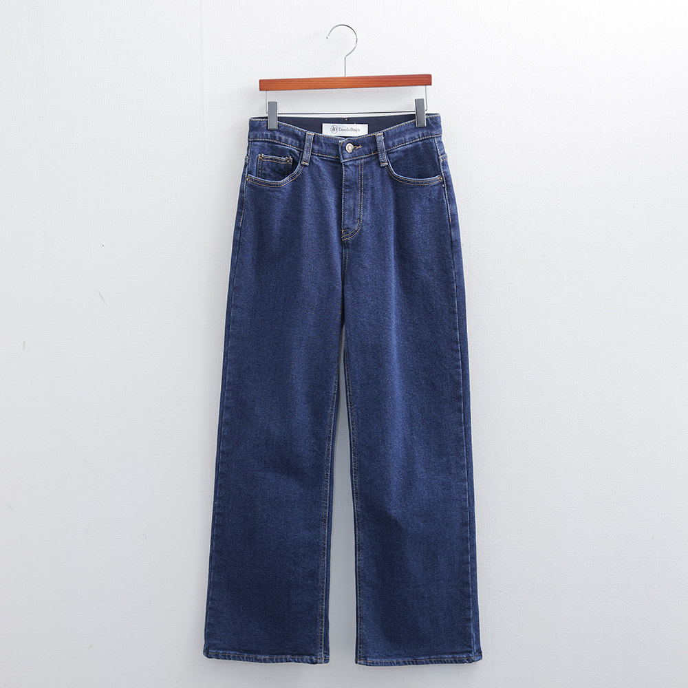 [오픈할인/정상가41600] 헨덴 세미와이드 히든밴딩 겨울 기모 데일리 데님 팬츠 - 상세 이미지 5