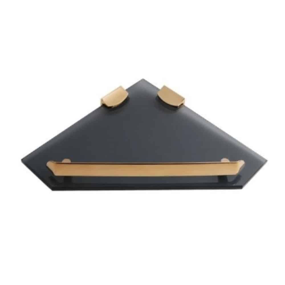 코너선반 248X250 블랙 화장실코너선반 유리선반 욕실 - 상품 이미지