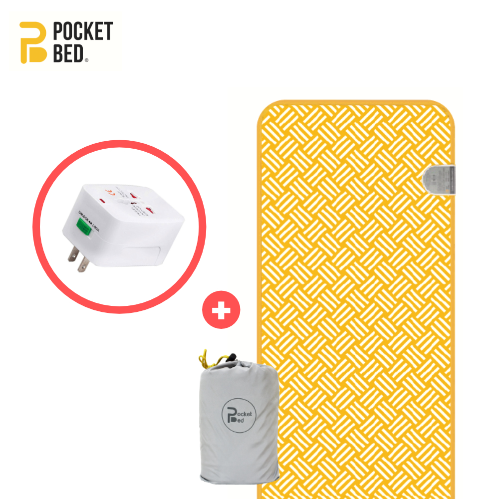 포켓베드 해외용 여행용 전기장판 프리볼트 온열 전기매트 미니