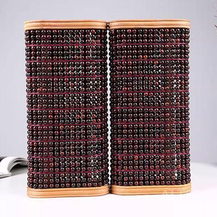 베개 허리베개 대나무베개 쿨링 백단 배게 사각 구슬베개 곡선 자단 베개 구슬 36x25x8cm - 상세 이미지 4