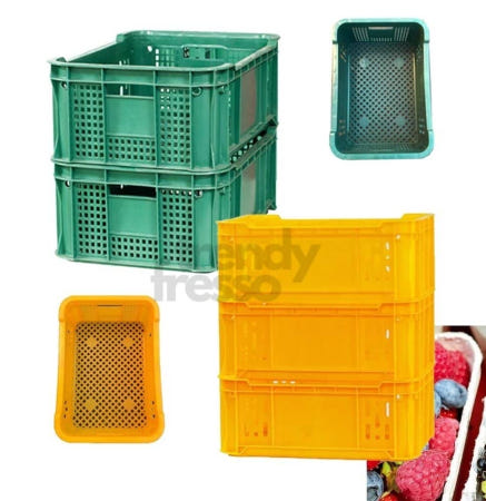 [트렌디프레소협력사]데이슬롯 과일바구니 6호 5개 플라스틱사각박스 플라스틱과일상자 농산물박스