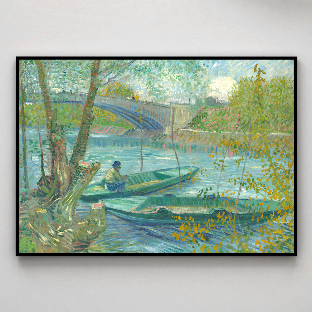 빈센트 반고흐 인테리어 그림 액자 포스터 명화 Fishing in Spring 1887 - 상세 이미지 3