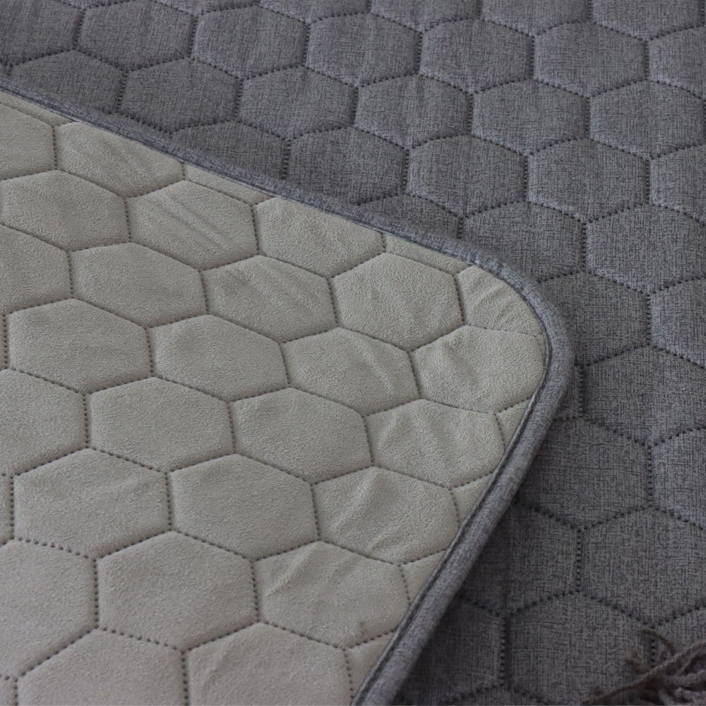 한일온열기 전기방석 쇼파 전기 매트 탄소 카본 온열매트 그래핀 소파 장판 3인용, 50x140cm, 육각차콜