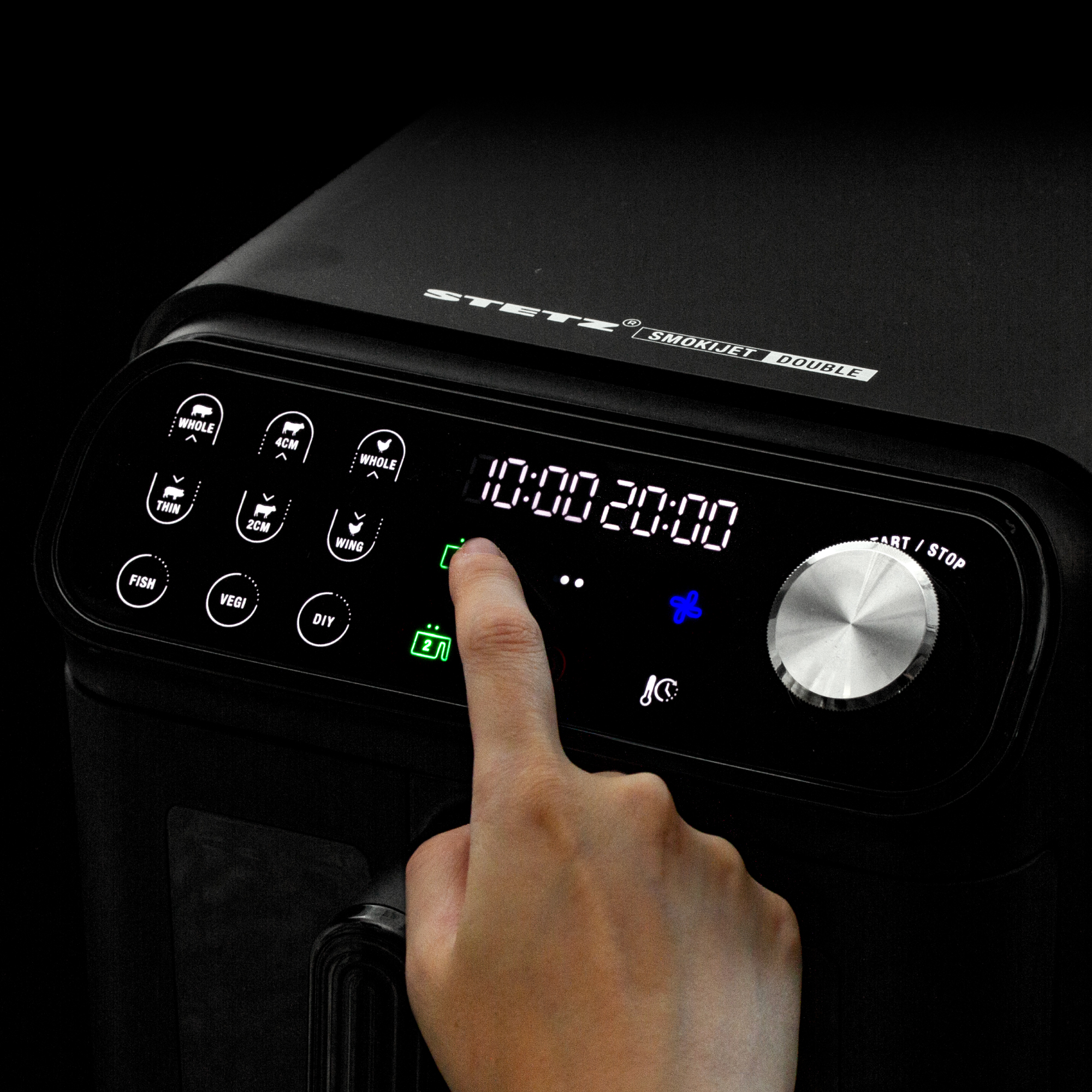 스테츠 스모키젯 더블 2단 에어프라이어 11L 대용량 고기 스테이크 삼겹살