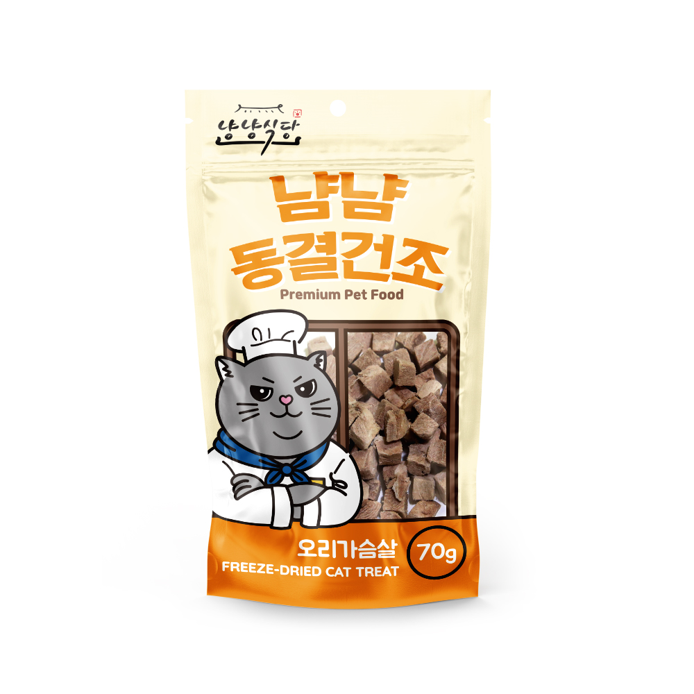 냥냥식당 냠냠 동결건조간식 오리가슴살, 70g, 1개 제품 이미지
