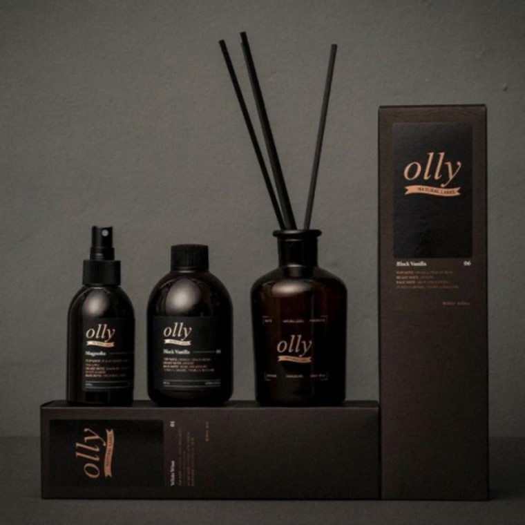 인테리어디자인 실내방향제 포레스트 디퓨저 250ml 라벨 올리 캐릭터굿즈 내추럴 세트 - 상품 이미지