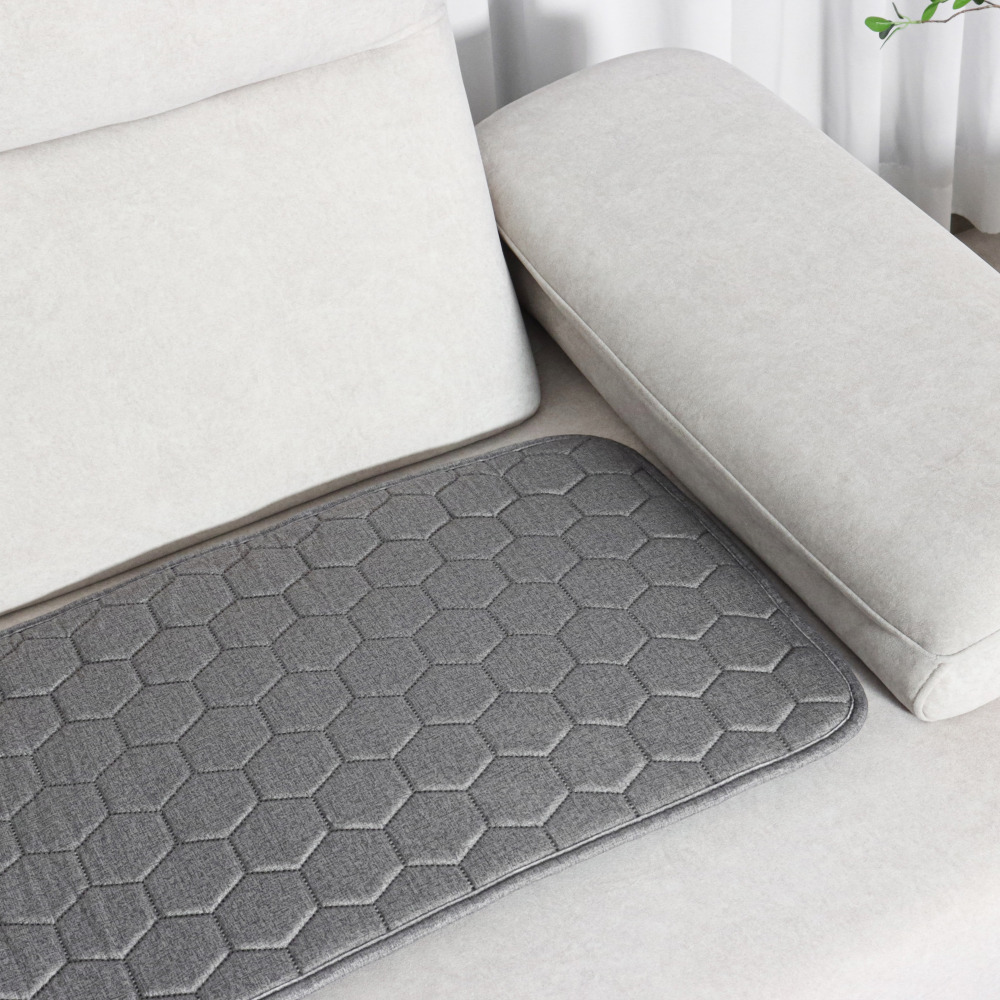 한일온열기 전기방석 쇼파 전기 매트 탄소 카본 온열매트 그래핀 소파 장판 3인용, 50x140cm, 육각차콜